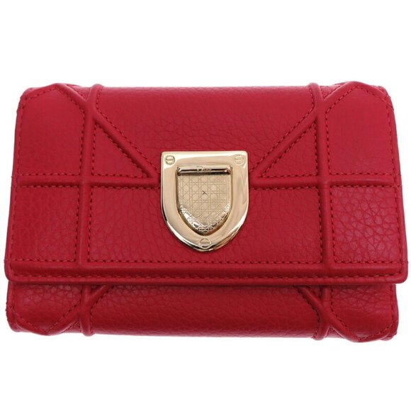 DIOR Red Leather Wallet - Picture 1 of 10
